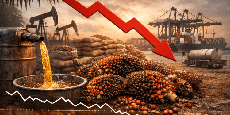 Malaysia palm oil slips as crude oil losses and export slowdown collide